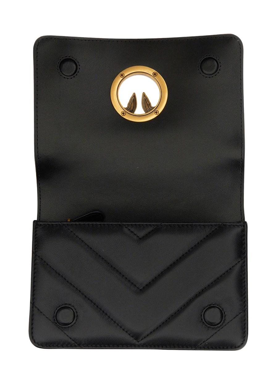 PINKO BORSA "LOVE" CLICK MINI IN PELLE BIG CHEVRON