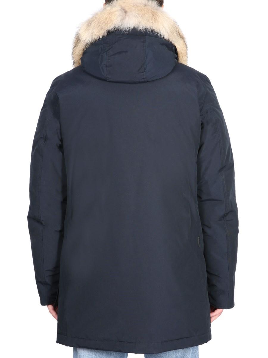 WOOLRICH PIUMINO ARCTIC CON CAPPUCCIO CORDATO DI PELLICCIA