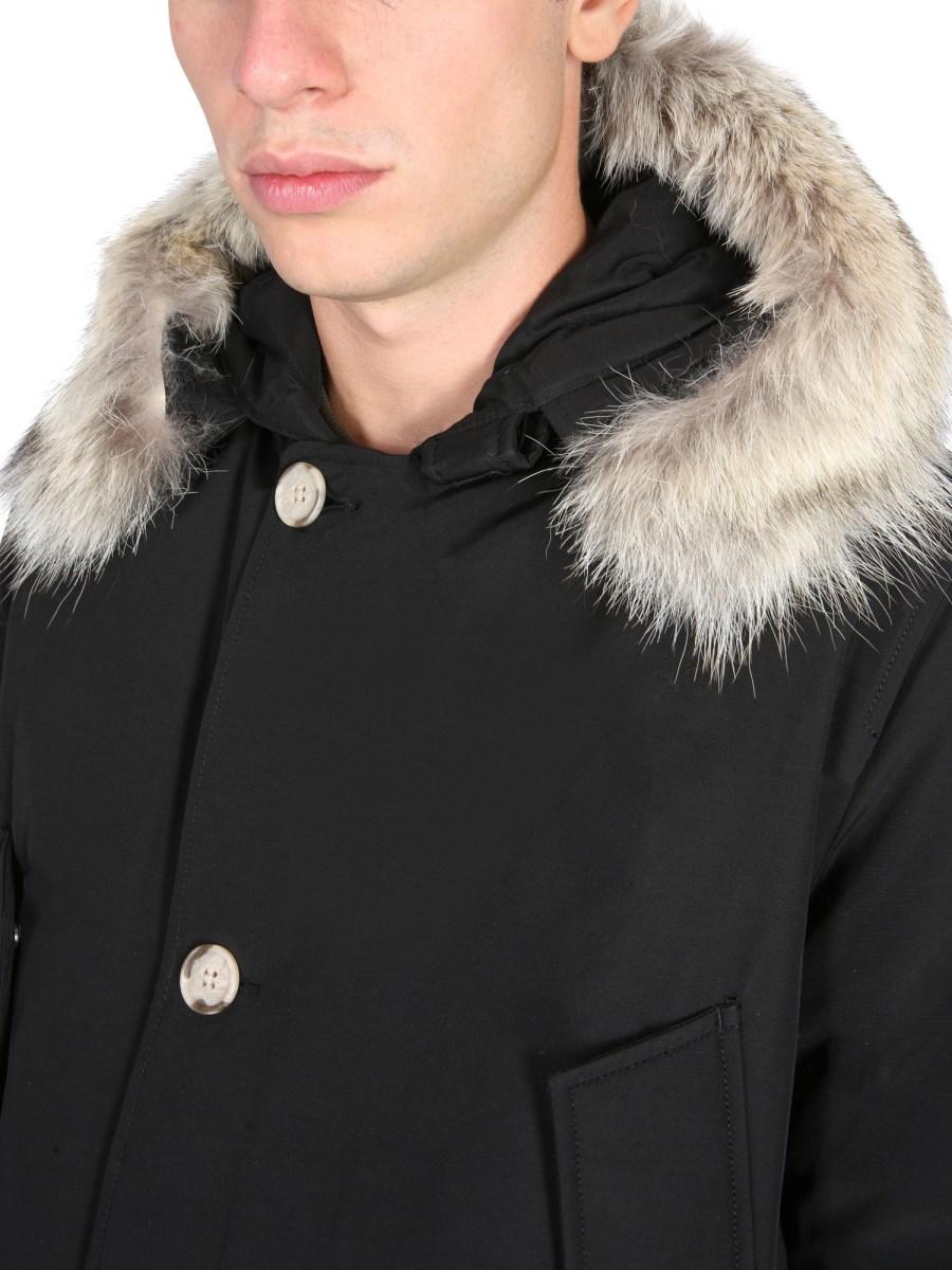 WOOLRICH PIUMINO "ARCTIC" CON CAPPUCCIO CORDATO DI PELLICCIA