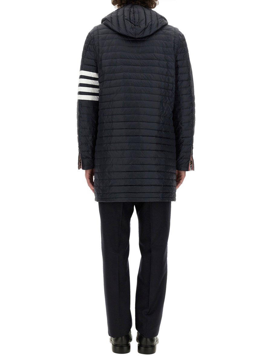 THOM BROWNE PIUMINO TAILORING CON CAPPUCCIO IN NYLON OPACO