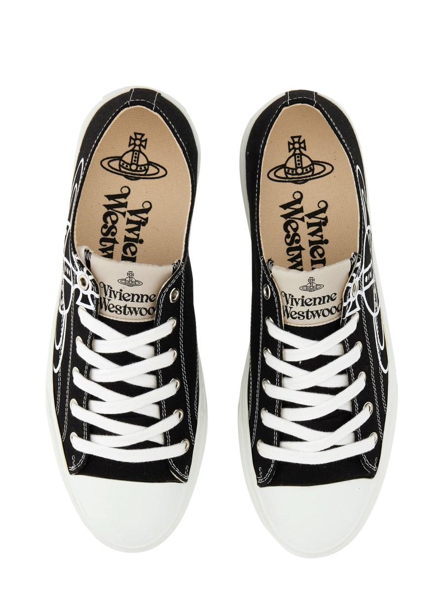 VIVIENNE WESTWOOD PLIMSOLL LOW TOP 2.0 IN CANVAS CON STAMPA "ORB"