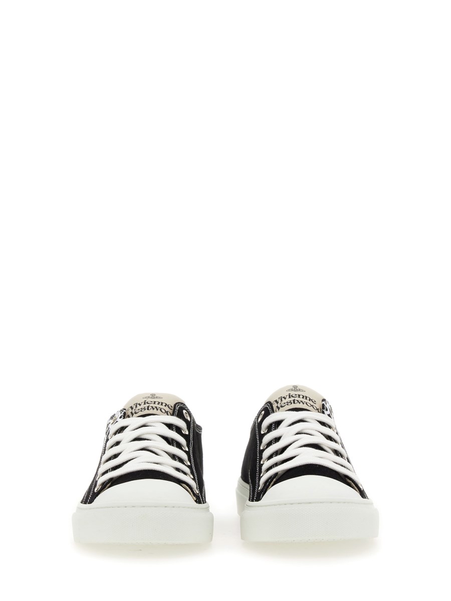 VIVIENNE WESTWOOD PLIMSOLL LOW TOP 2.0 IN CANVAS CON STAMPA "ORB"
