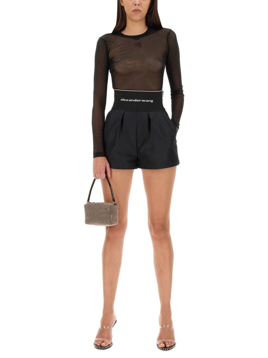 ALEXANDER WANG POCHETTE HEIRESS MEDIUM IN RETE CON STRASS