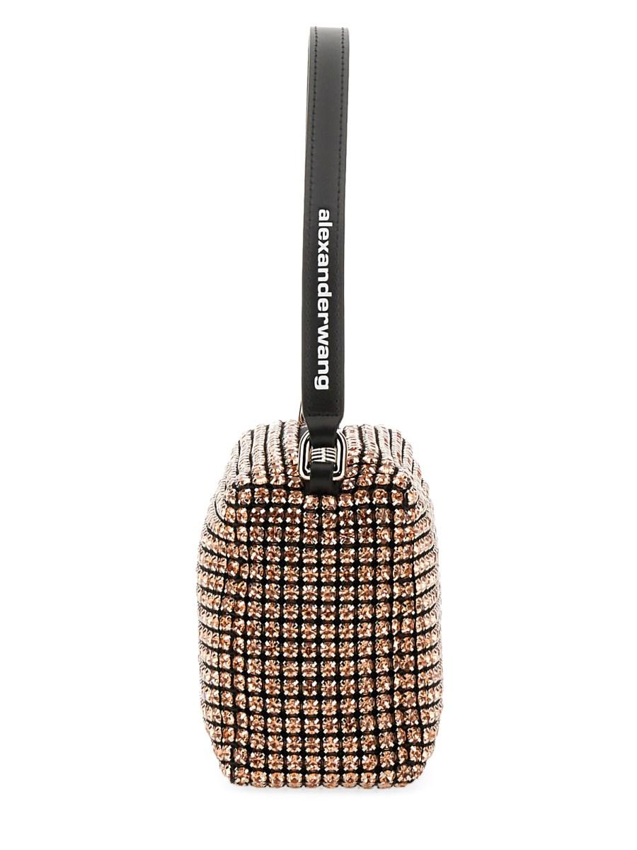 ALEXANDER WANG POCHETTE HEIRESS MEDIUM IN RETE CON STRASS