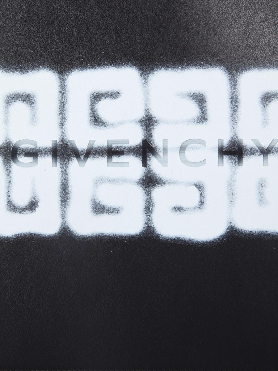 GIVENCHY POCHETTE LARGE IN PELLE CON STAMPA 4G EFFETTO GRAFFITI