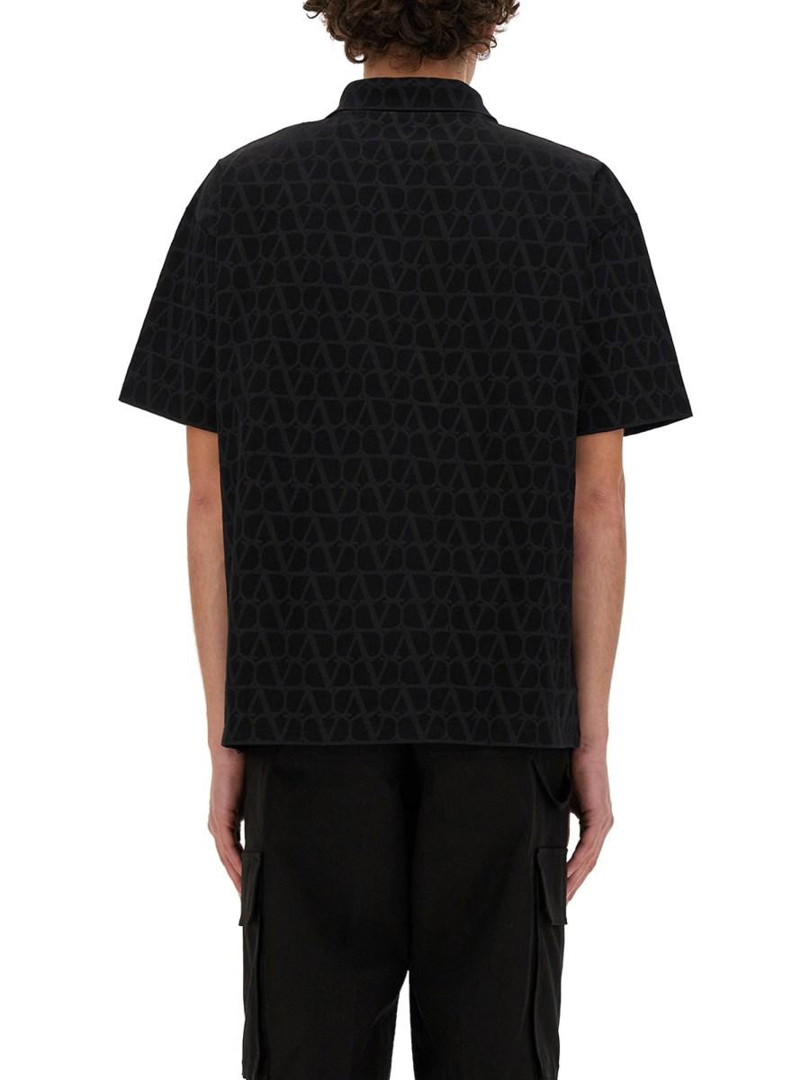 VALENTINO POLO IN COTONE CON STAMPA TOILE ICONOGRAPHE