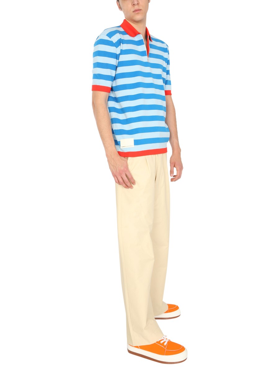 SUNNEI X ELEONORA BONUCCI POLO IN MAGLIA DI COTONE CON PATCH LOGO