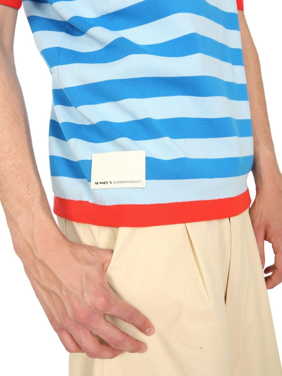 SUNNEI X ELEONORA BONUCCI POLO IN MAGLIA DI COTONE CON PATCH LOGO