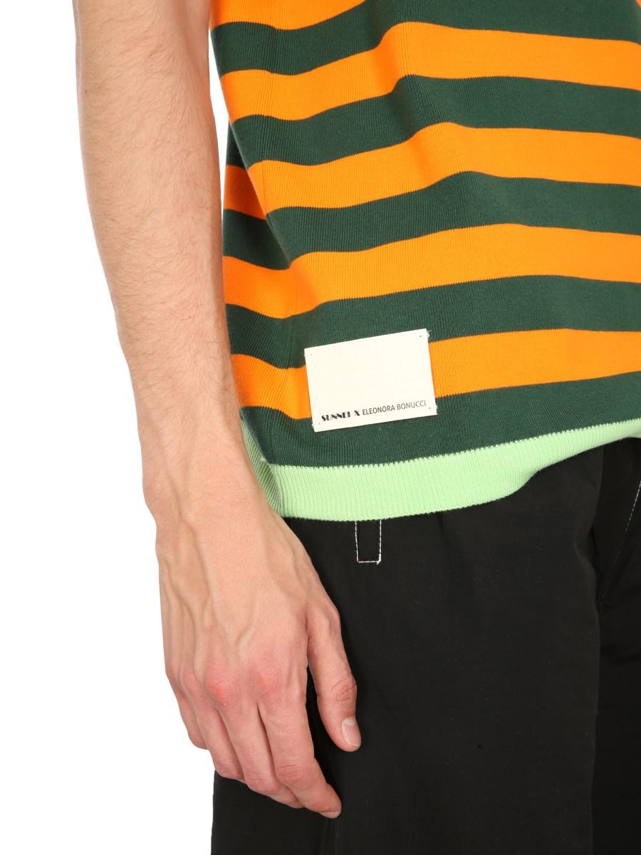 SUNNEI X ELEONORA BONUCCI POLO IN MAGLIA DI COTONE CON PATCH LOGO