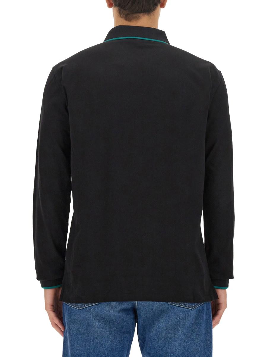 PS BY PAUL SMITH POLO IN PIQUE DI COTONE CON PATCH ZEBRA
