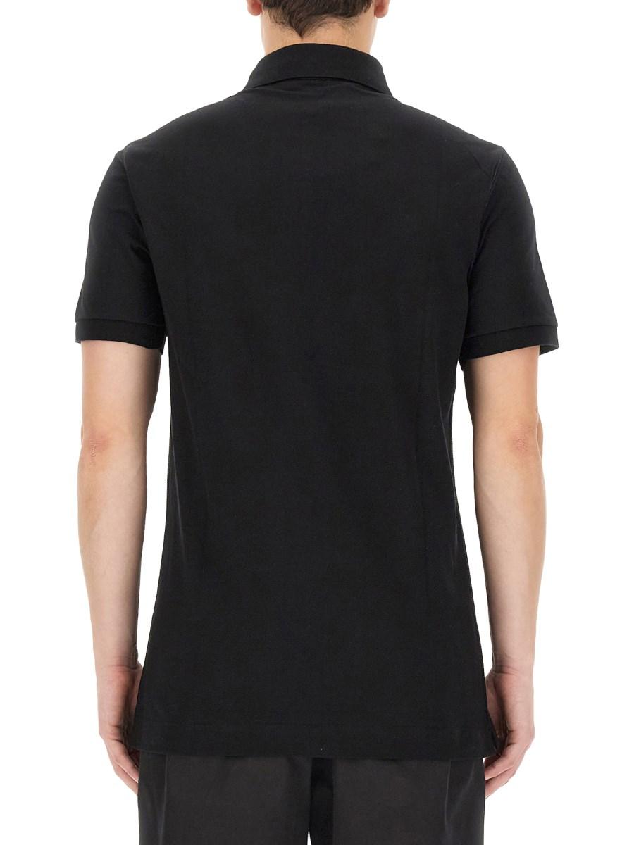 DOLCE & GABBANA POLO IN PIQUE DI COTONE CON PLACCA LOGO