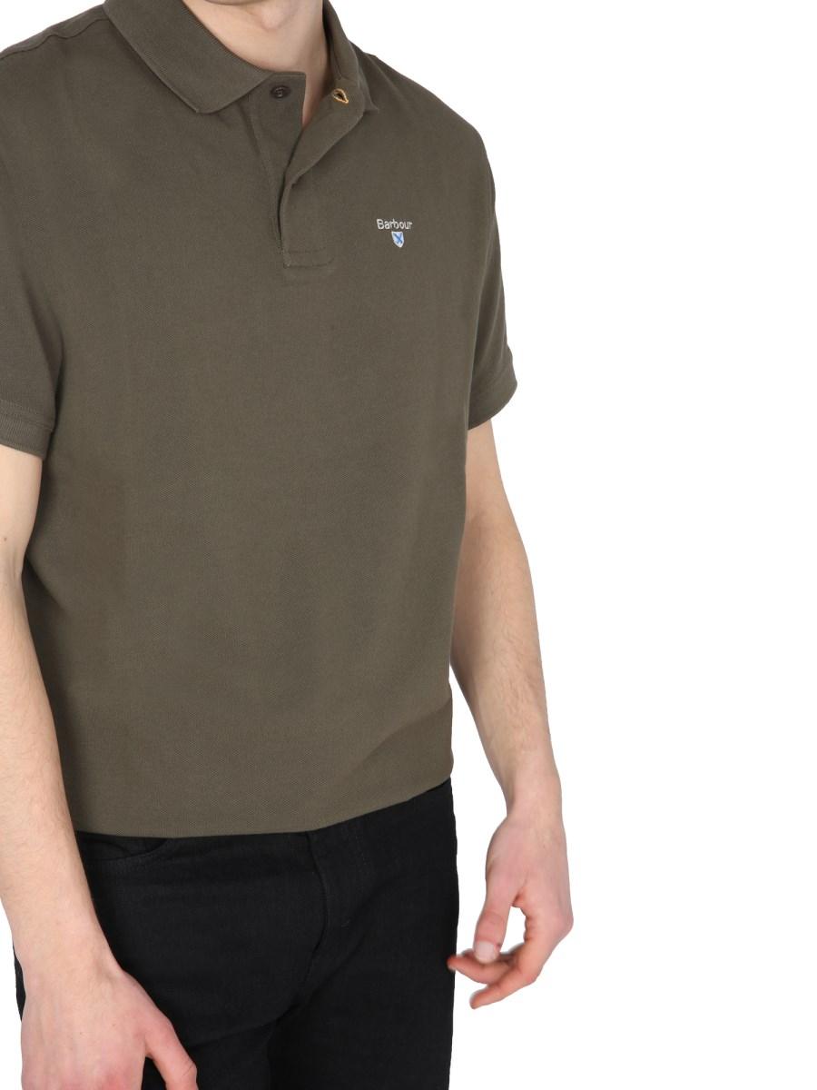 BARBOUR POLO REGULAR FIT IN COTONE CON LOGO RICAMATO