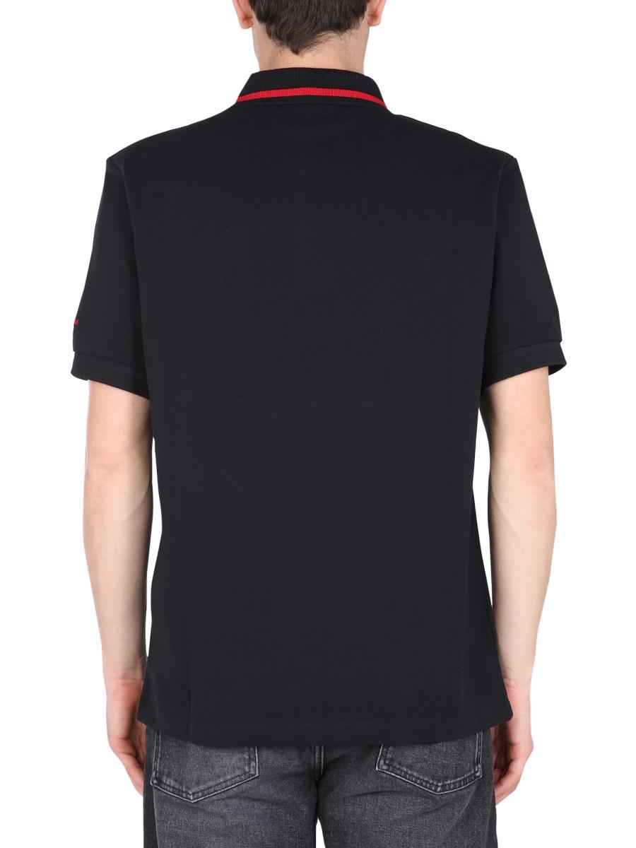FRED PERRY X RAF SIMONS POLO REGULAR FIT IN PIQUE DI COTONE CON SPILLA E RICAMO LOGO