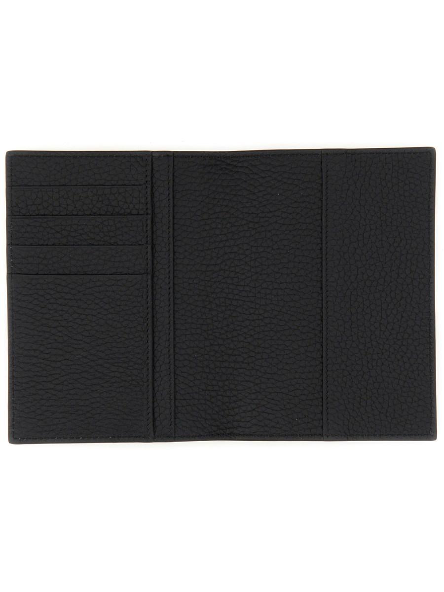 DOLCE & GABBANA PORTA PASSAPORTO IN PELLE DI VITELLO CON LOGO