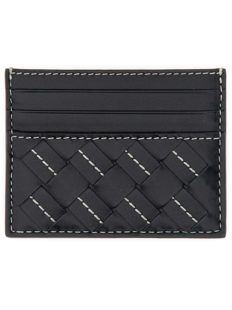 BOTTEGA VENETA PORTACARTE DI CREDITO IN PELLE CON MOTIVO INTRECCIATO