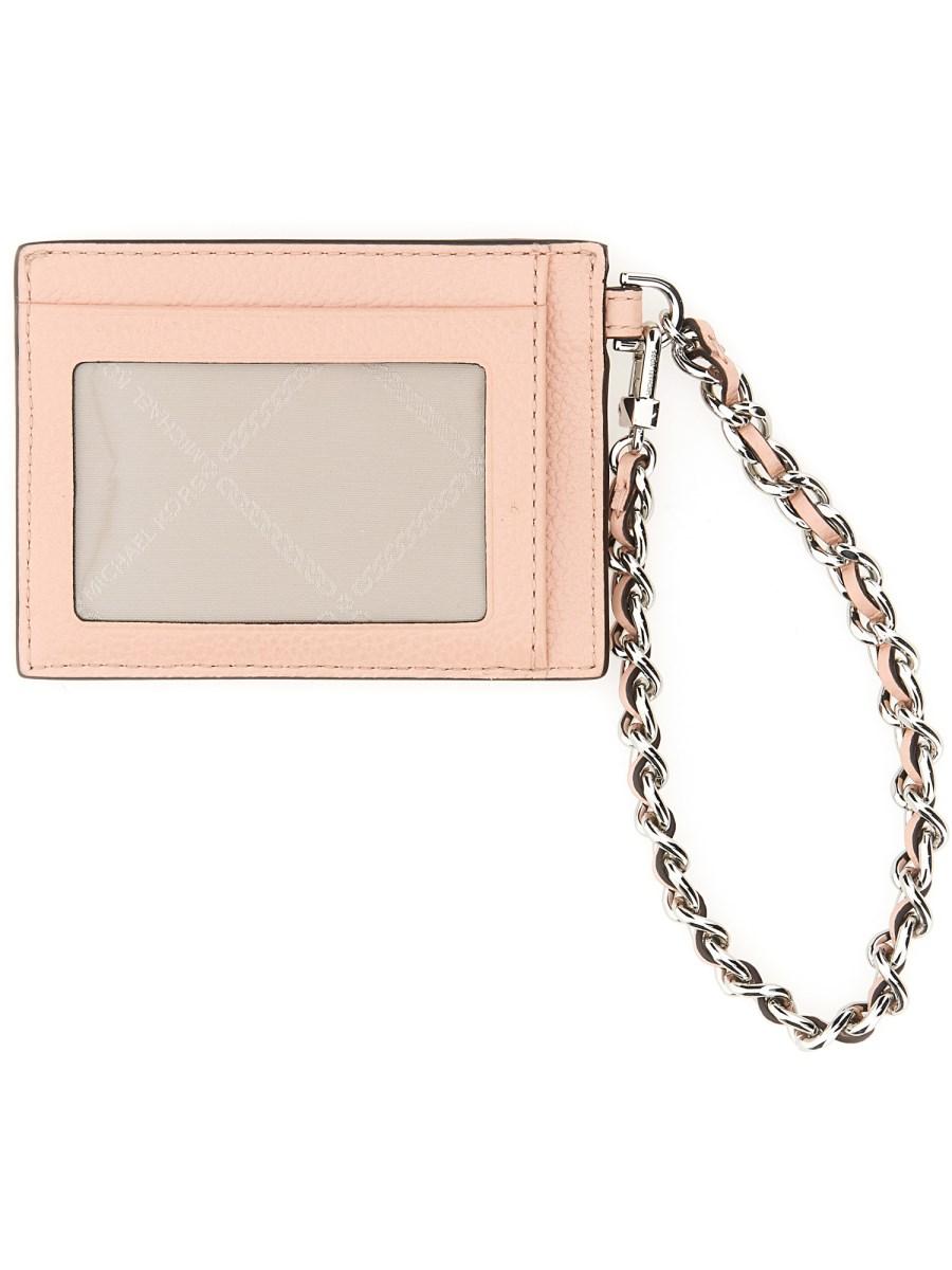 MICHAEL BY MICHAEL KORS PORTACARTE IN PELLE CON CATENA