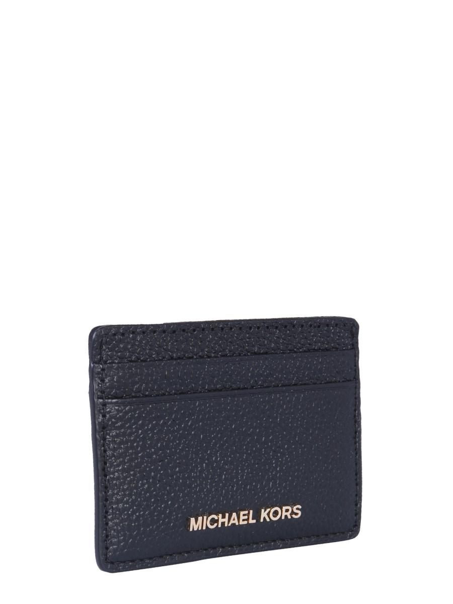 MICHAEL BY MICHAEL KORS PORTACARTE IN PELLE CON LOGO IN METALLO