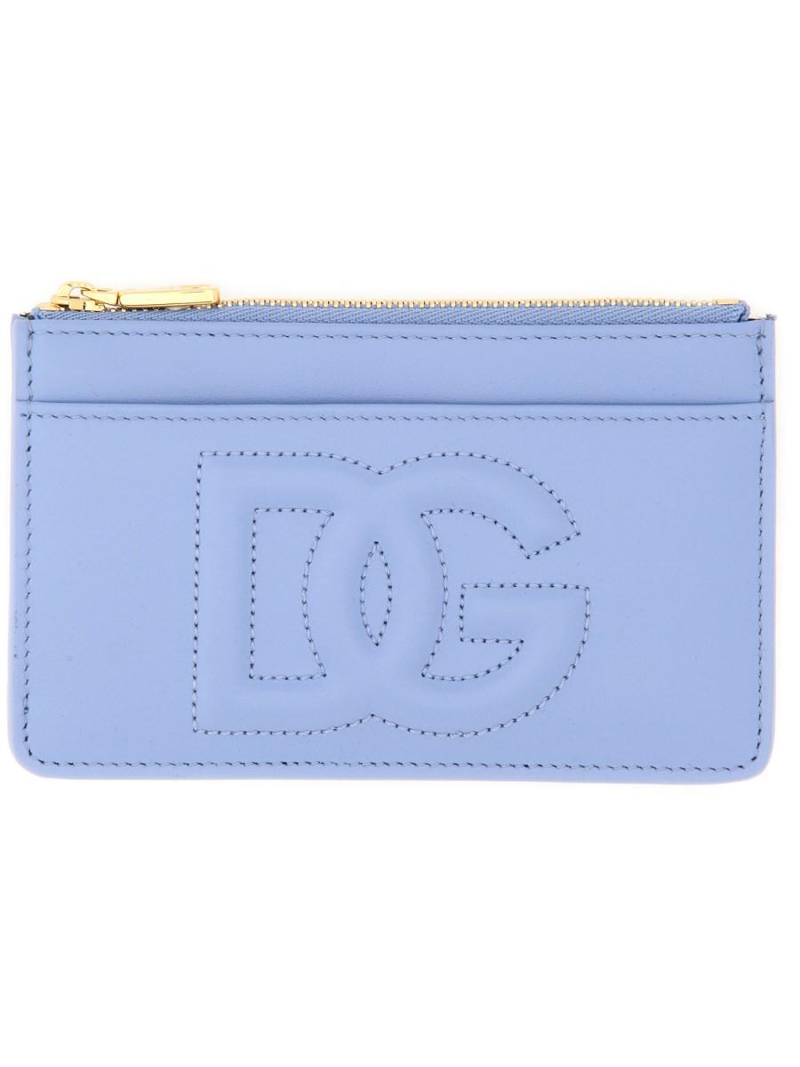 DOLCE & GABBANA PORTACARTE IN PELLE CON LOGO IN RILIEVO