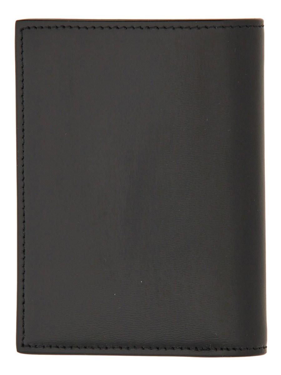 SAINT LAURENT PORTACARTE TINY CASSANDRE IN PELLE MARTELLATA