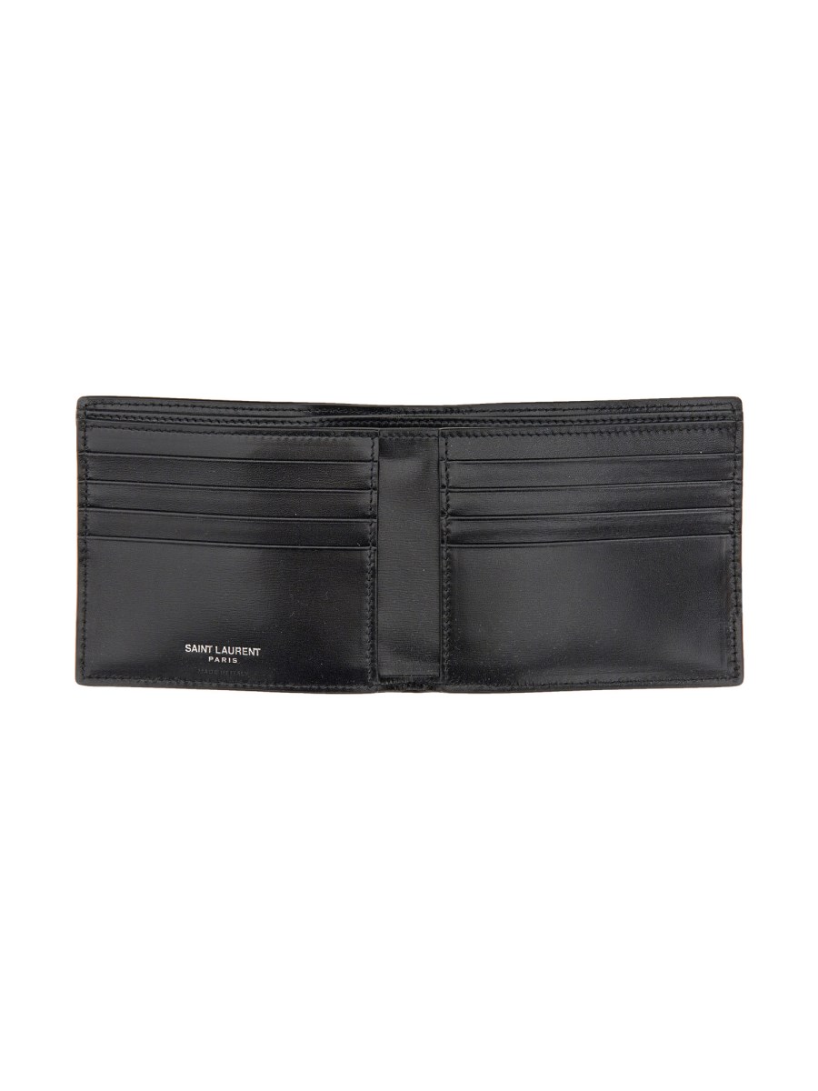 SAINT LAURENT PORTAFOGLIO CASSANDRE EAST/WEST IN PELLE CON LOGO
