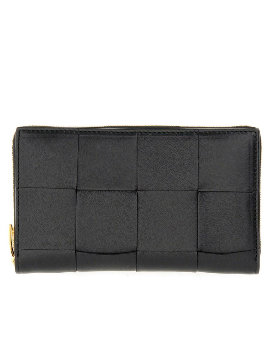 BOTTEGA VENETA PORTAFOGLIO "CASSETTE" IN PELLE CON ZIP