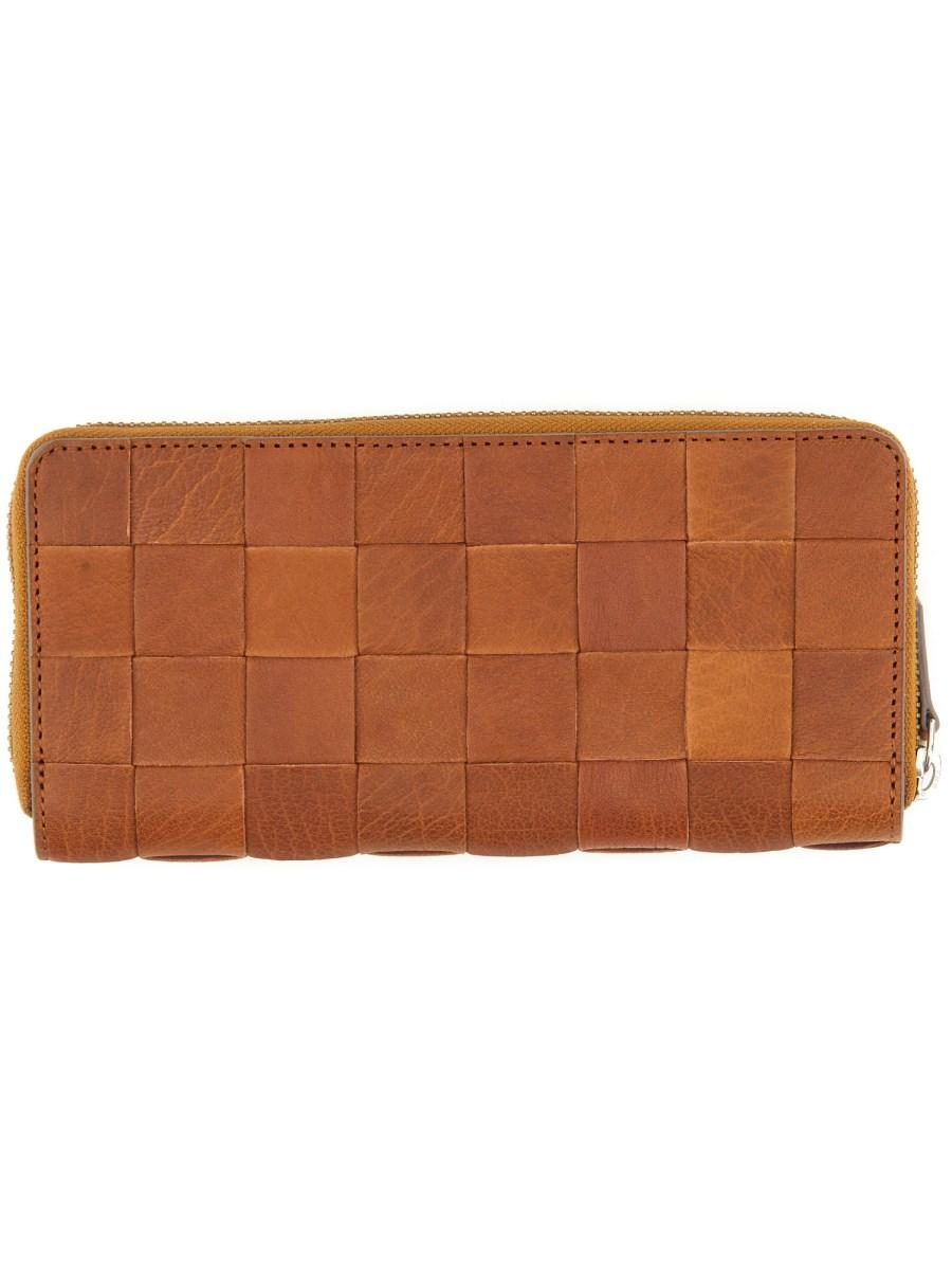 DRAGON DIFFUSION PORTAFOGLIO CHECK IN PELLE CON ZIP