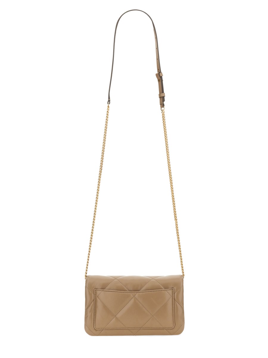 TORY BURCH PORTAFOGLIO CON CATENA KIRA CON TRAPUNTATURA A DIAMANTE