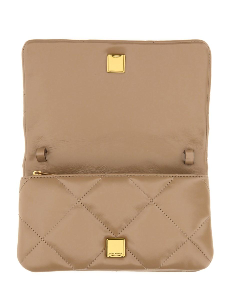 TORY BURCH PORTAFOGLIO CON CATENA KIRA CON TRAPUNTATURA A DIAMANTE