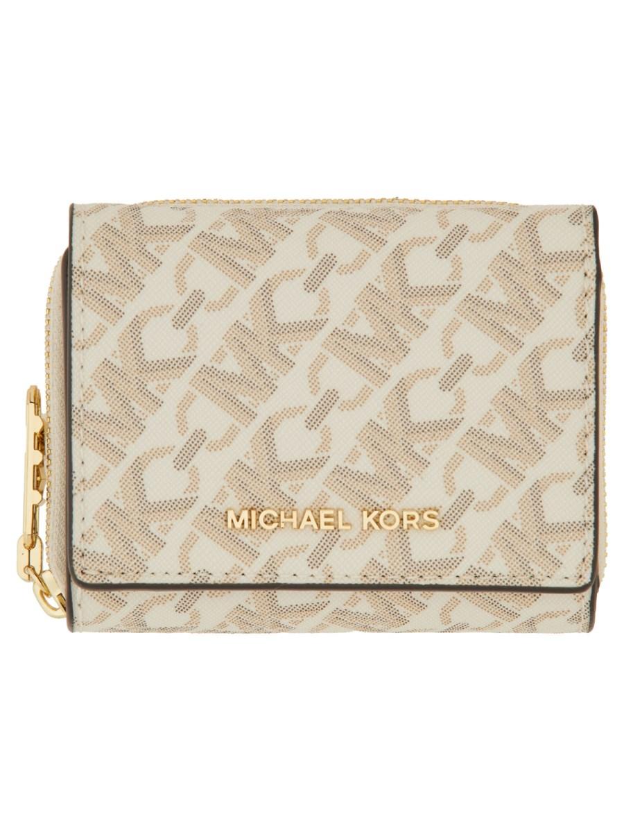 MICHAEL BY MICHAEL KORS PORTAFOGLIO CON LOGO EMPIRE IN TELA SPALMATA