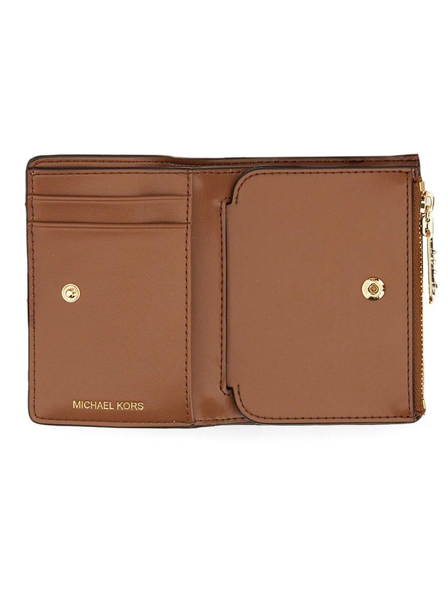 MICHAEL BY MICHAEL KORS PORTAFOGLIO CON LOGO EMPIRE IN TELA SPALMATA