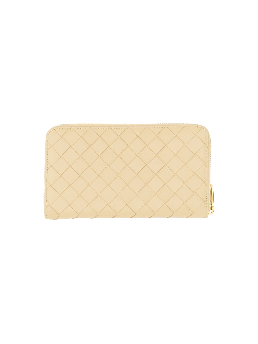 BOTTEGA VENETA PORTAFOGLIO CON ZIP IN PELLE CON MOTIVO INTRECCIATO