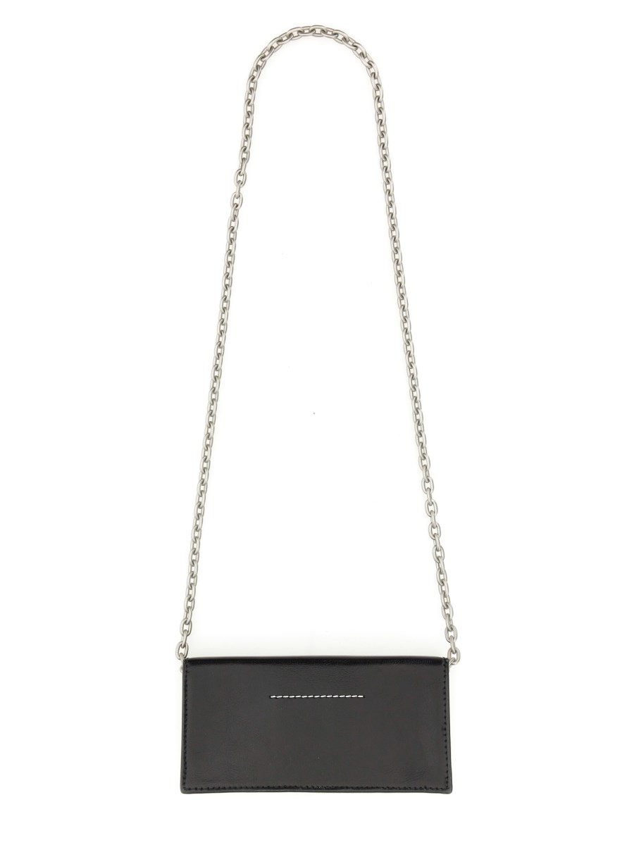 MM6 MAISON MARGIELA PORTAFOGLIO IN PELLE CON CATENA