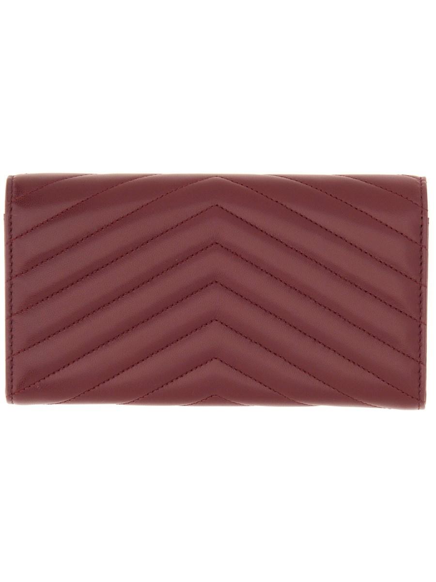 SAINT LAURENT PORTAFOGLIO IN PELLE DI VITELLO CON LOGO MONOGRAM