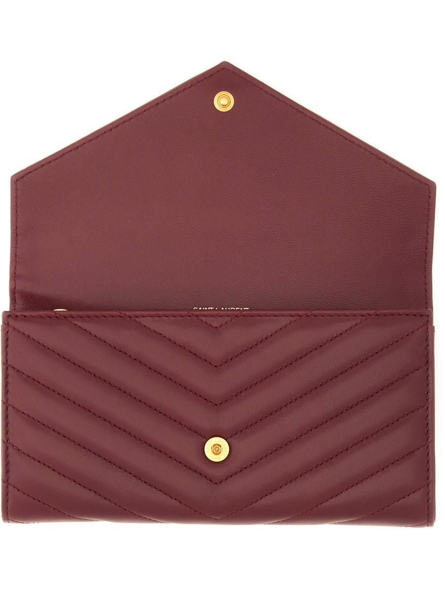 SAINT LAURENT PORTAFOGLIO IN PELLE DI VITELLO CON LOGO MONOGRAM