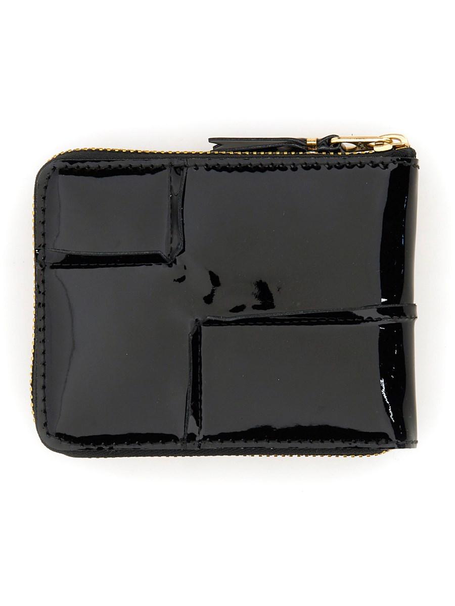 COMME DES GARCONS WALLET PORTAFOGLIO IN PELLE REVERSED HEM CON ZIP