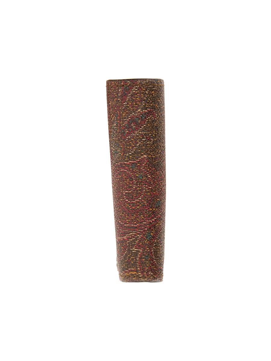 ETRO PORTAFOGLIO IN TELA SPALMATA CON STAMPA PAISLEY