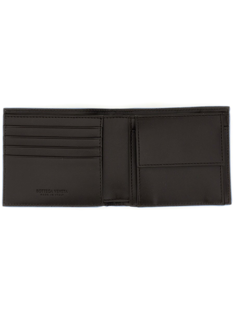 BOTTEGA VENETA PORTAFOGLIO INTRECCIATO BI-FOLD CON PORTAMONETE