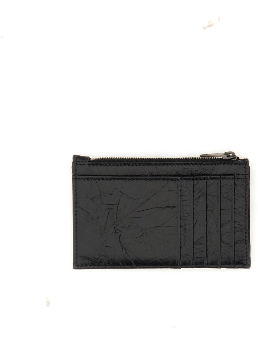 BOTTEGA VENETA PORTAFOGLIO INTRECCIATO BI-FOLD SMALL CON ZIP