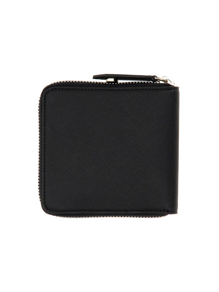 VIVIENNE WESTWOOD PORTAFOGLIO QUADRATO IN SAFFIANO CON ZIP