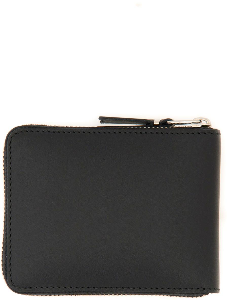 COMME DES GARCONS WALLET PORTAFOGLIO SILVER EYELET LINE