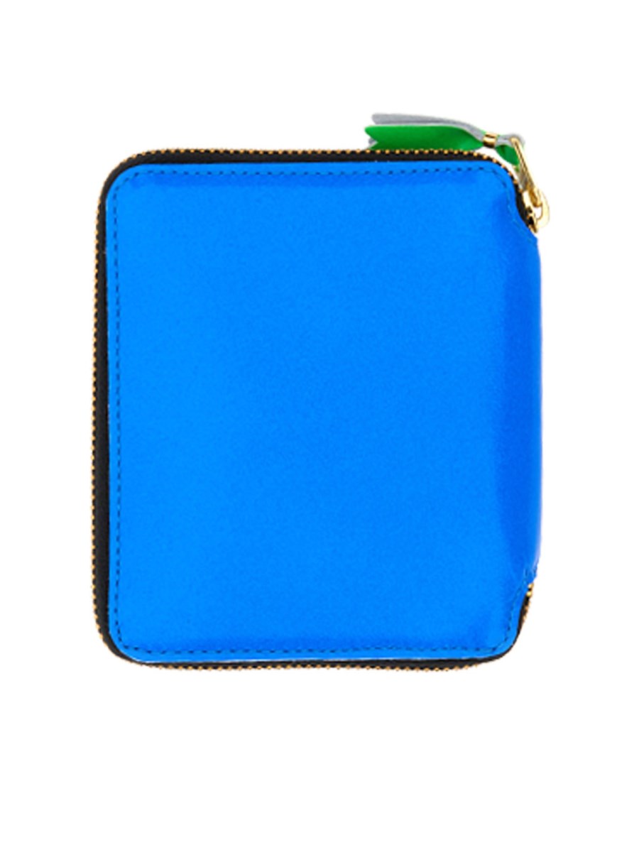 COMME DES GARCONS WALLET PORTAFOGLIO SUPER FLUO IN PELLE