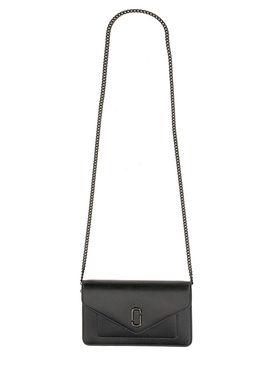 MARC JACOBS PORTAFOGLIO THE LONGSHOT DTM IN PELLE CON CATENA
