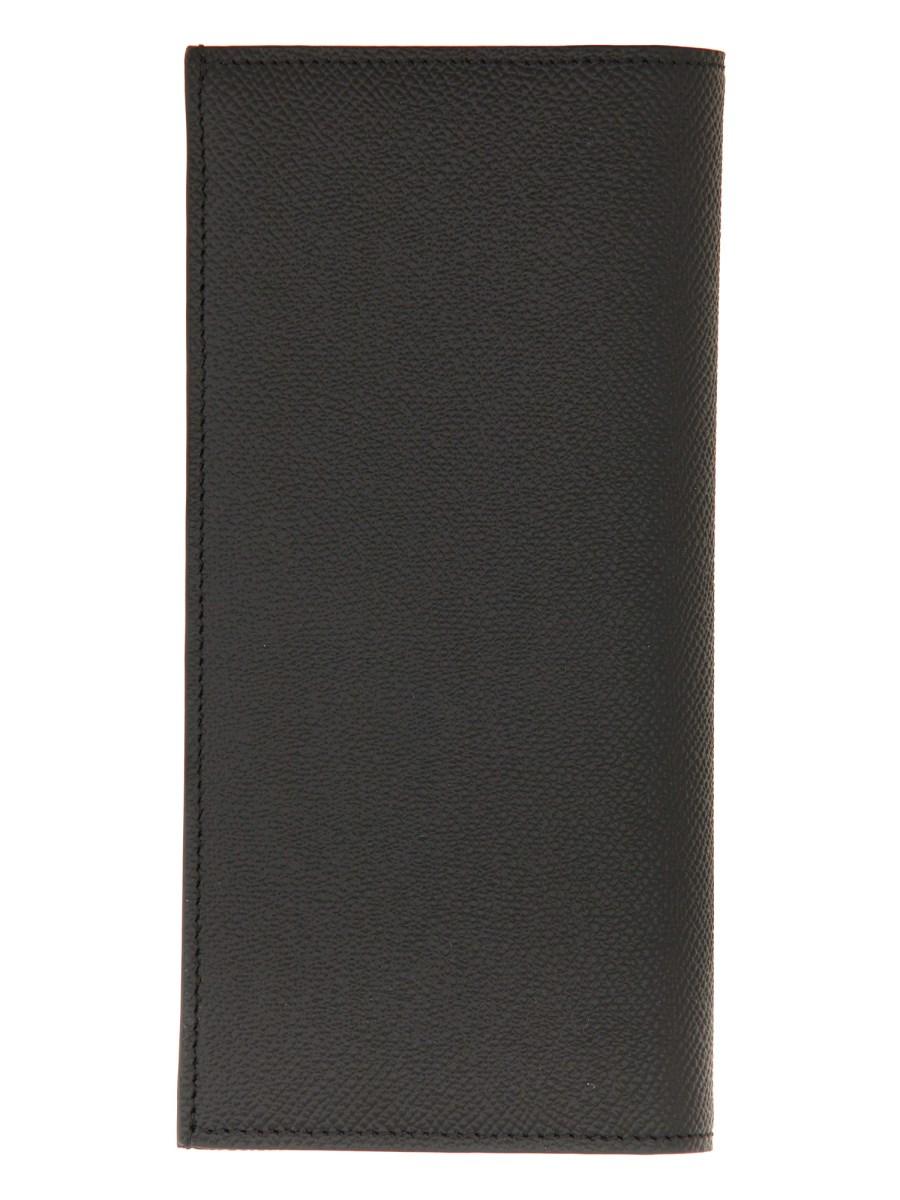 DOLCE & GABBANA PORTAFOGLIO VERTICALE IN PELLE CON TARGHETTA LOGATA
