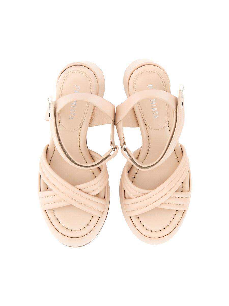 PREMIATA SANDALO PLATFORM IN NAPPA