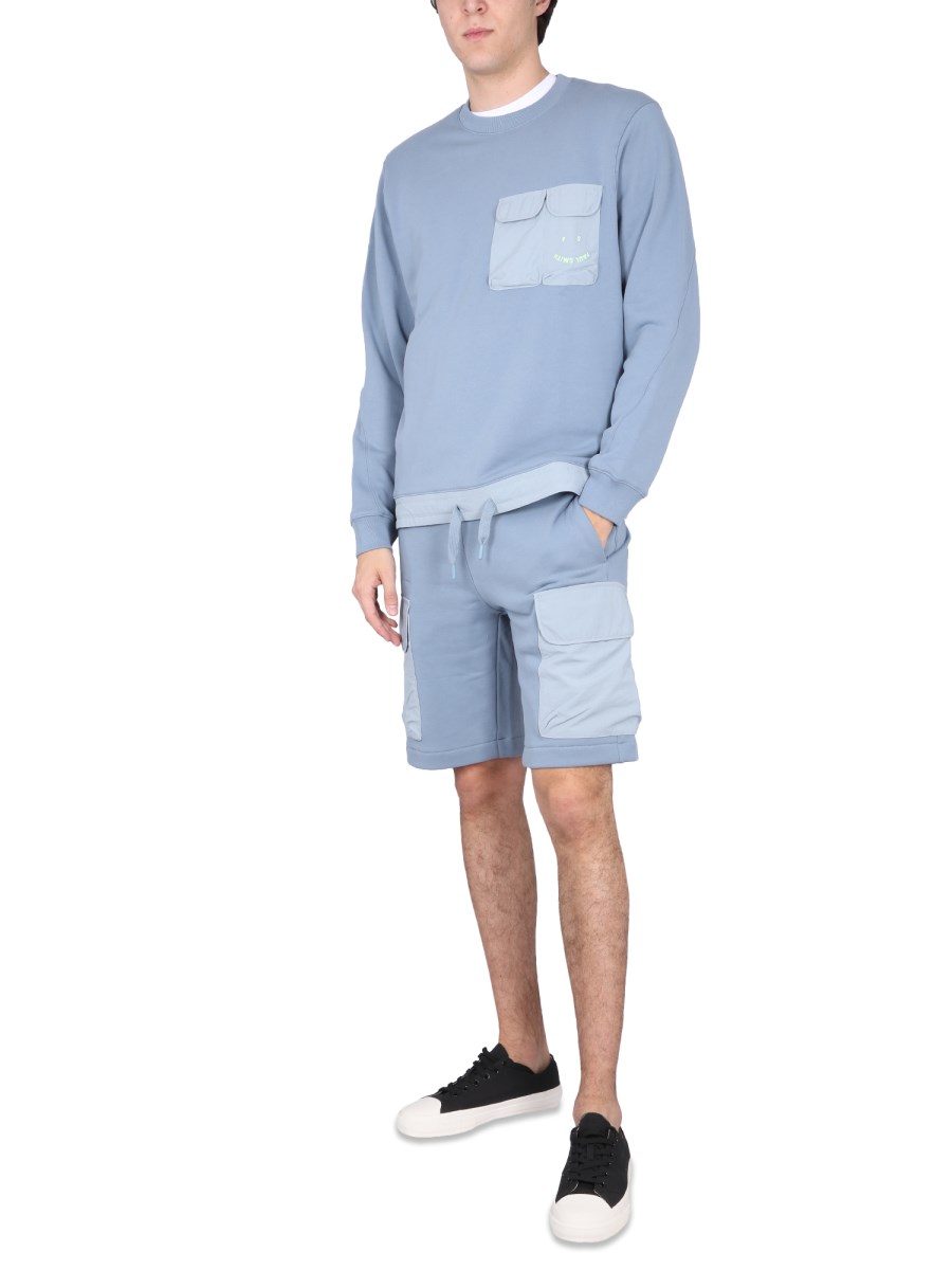 PS BY PAUL SMITH BERMUDA CON LOGO IN COTONE