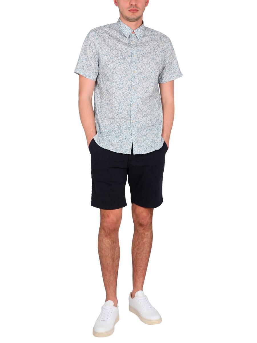 PS BY PAUL SMITH CAMICIA IN COTONE CON STAMPA ONDE