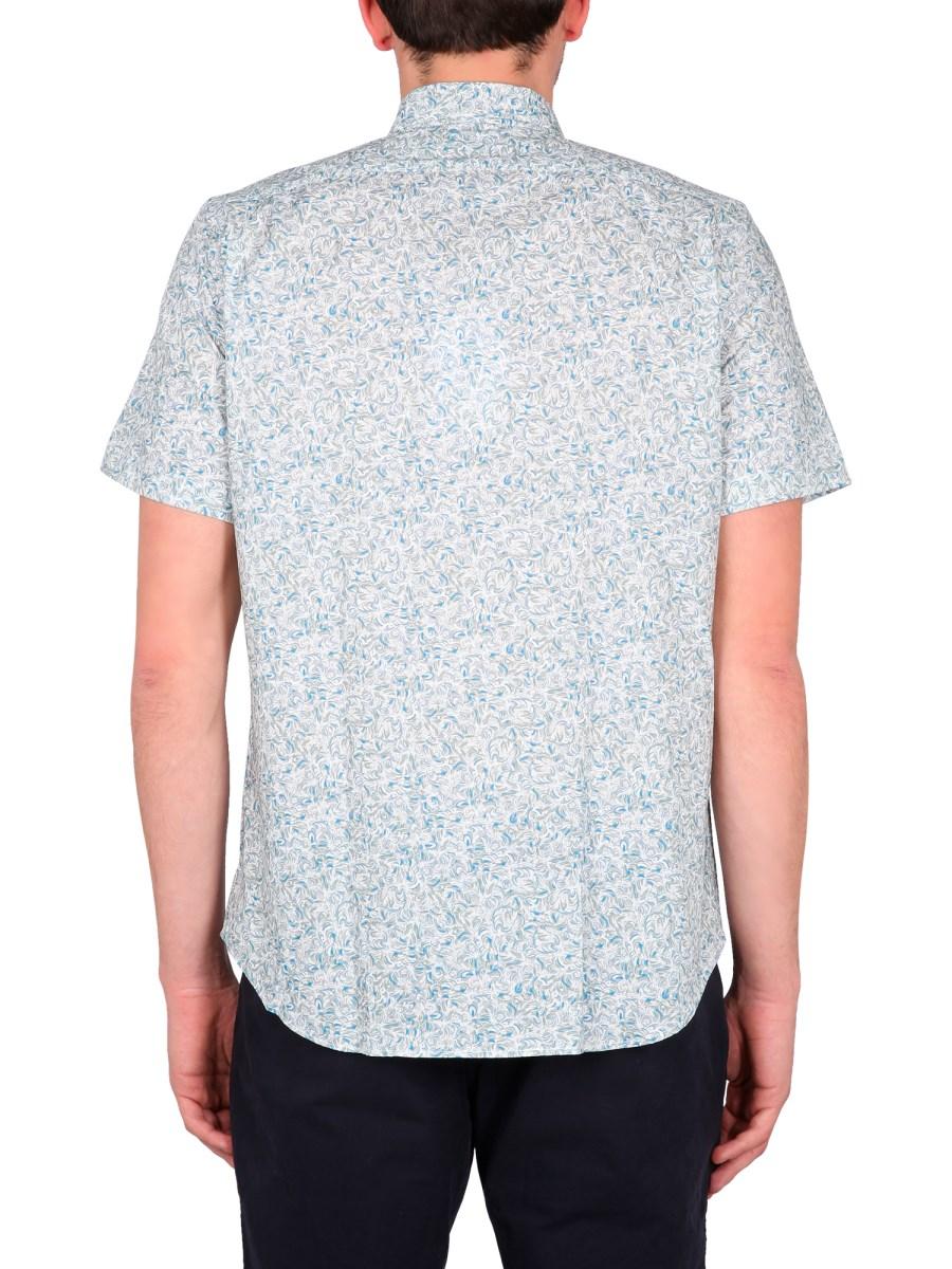 PS BY PAUL SMITH CAMICIA IN COTONE CON STAMPA ONDE