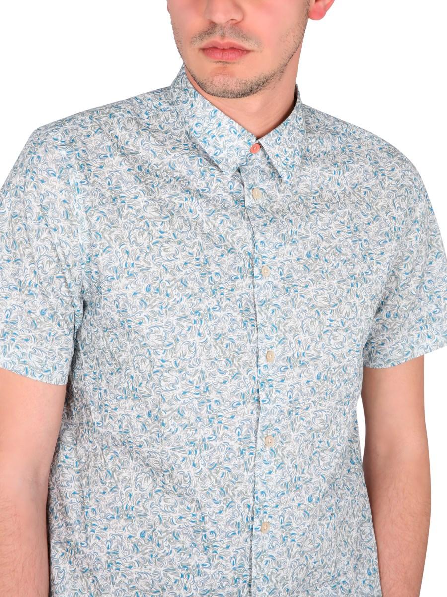 PS BY PAUL SMITH CAMICIA IN COTONE CON STAMPA ONDE
