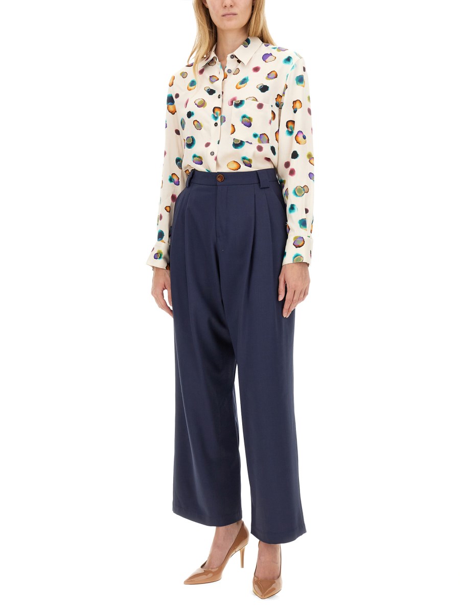 PS BY PAUL SMITH CAMICIA IN VISCOSA CON STAMPA