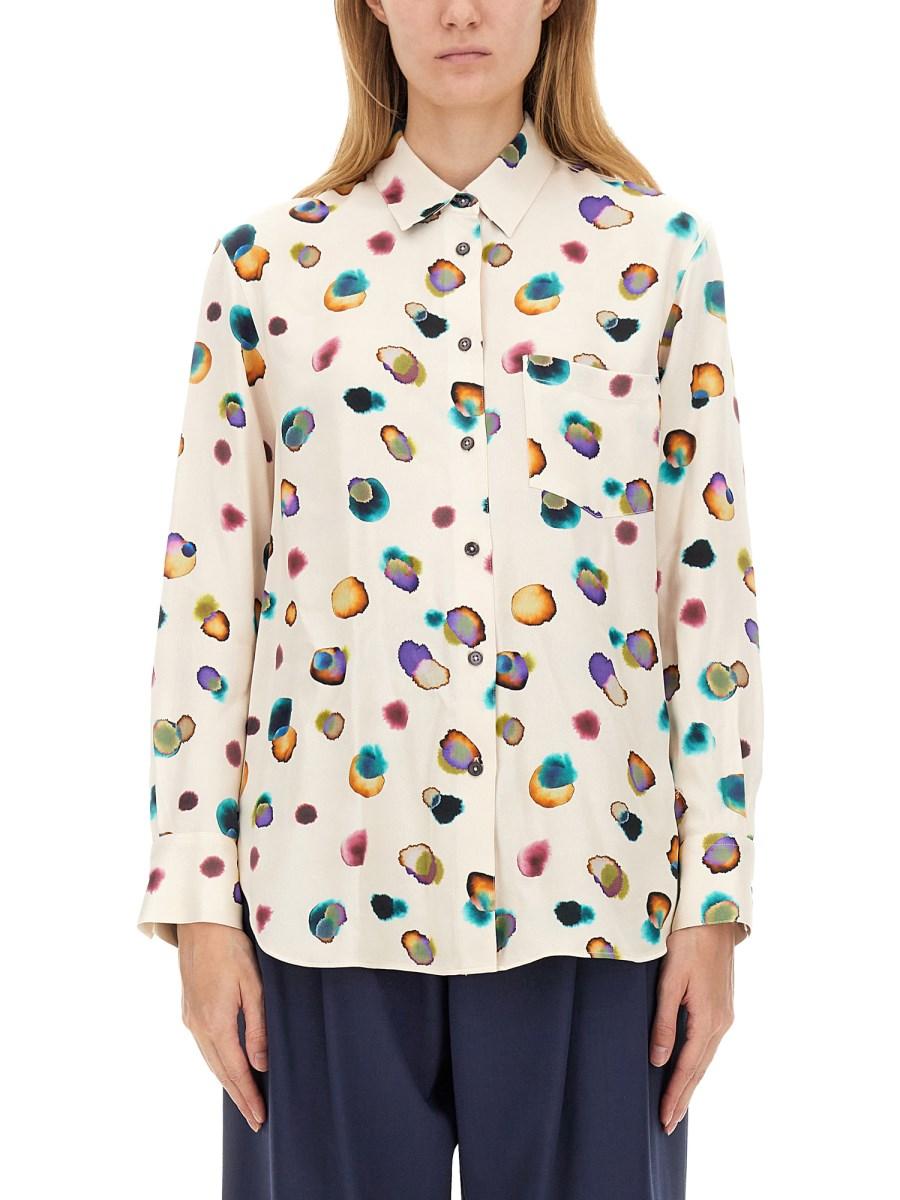 PS BY PAUL SMITH CAMICIA IN VISCOSA CON STAMPA